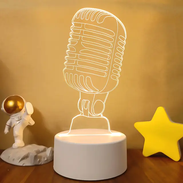 3D Light Colorful Touch Remote Control LED Visual Light 3D Small Table Lamp