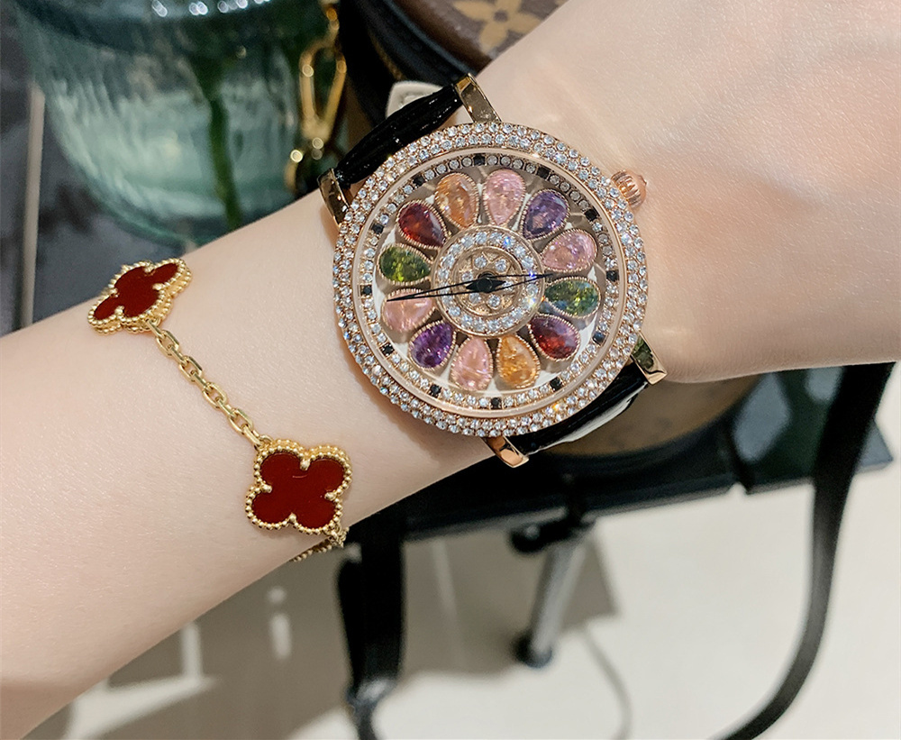 Women's Niche Diamond Luxury Rainbow Watch - Picture 2 of 9