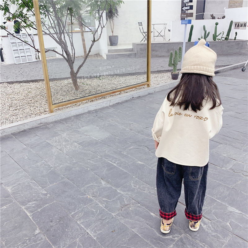 Girls Korean Style Autumn Embroidered Shirt
