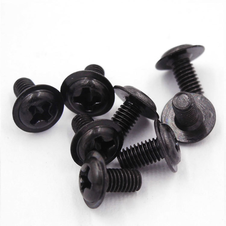 Black Cross-grooved Round Head With Machine Tooth Screw