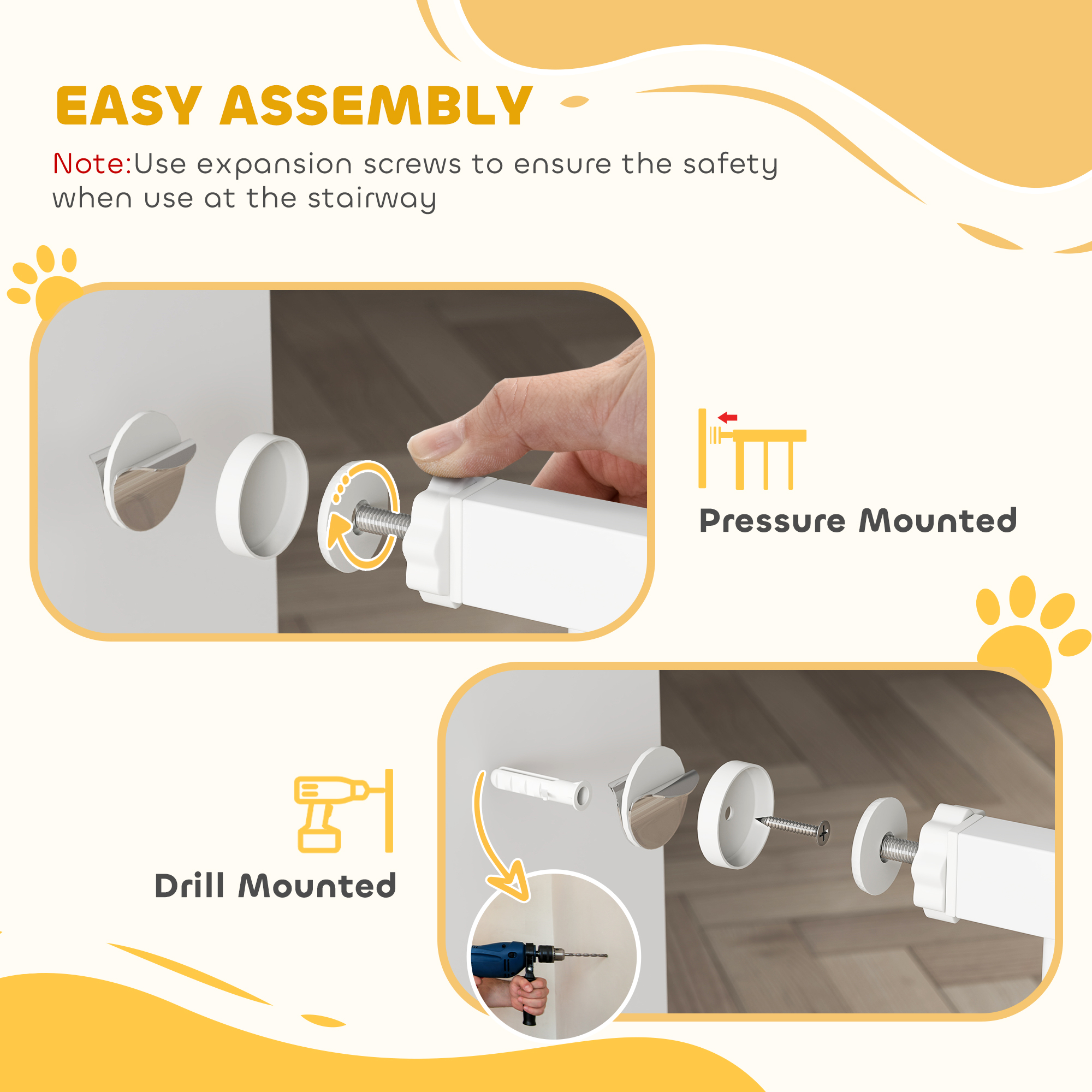 Metal Material,74-100 Cm Adjustable Pet Safety Door With Automatic Closing — image 10
