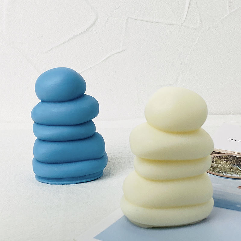 Laminated Stone Candle Silicone Mold DIY Homemade