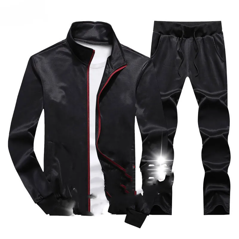 Two-piece Leisure Sports Suit Solid Color Plus