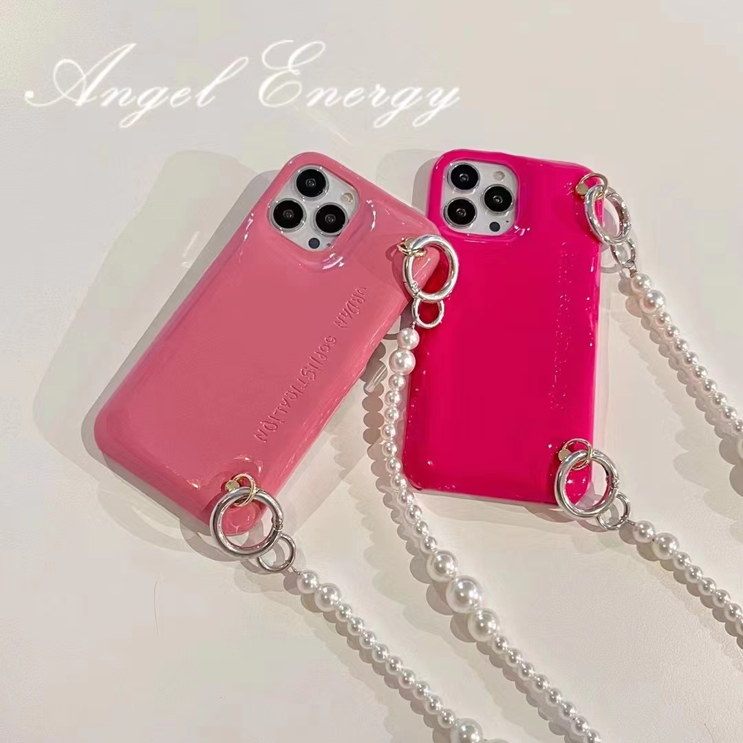 Advanced Sense For Bright Face Oblique Span  Phone Case Female Lanyard