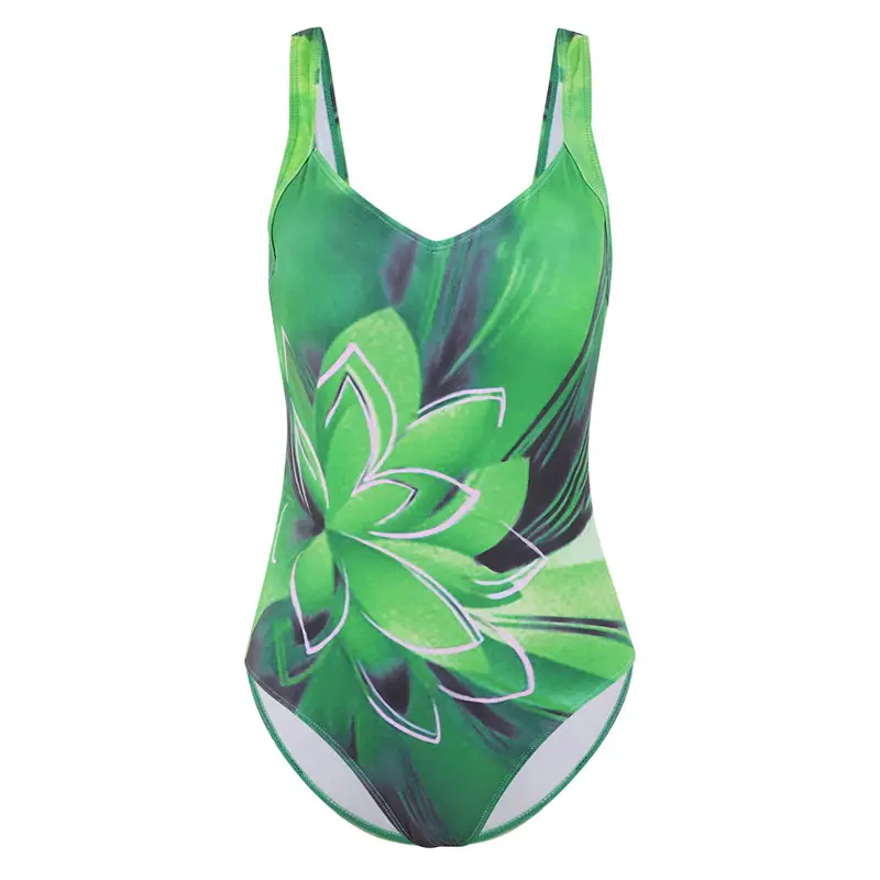 Women's Fashion Casual One Piece Printed Swimsuit