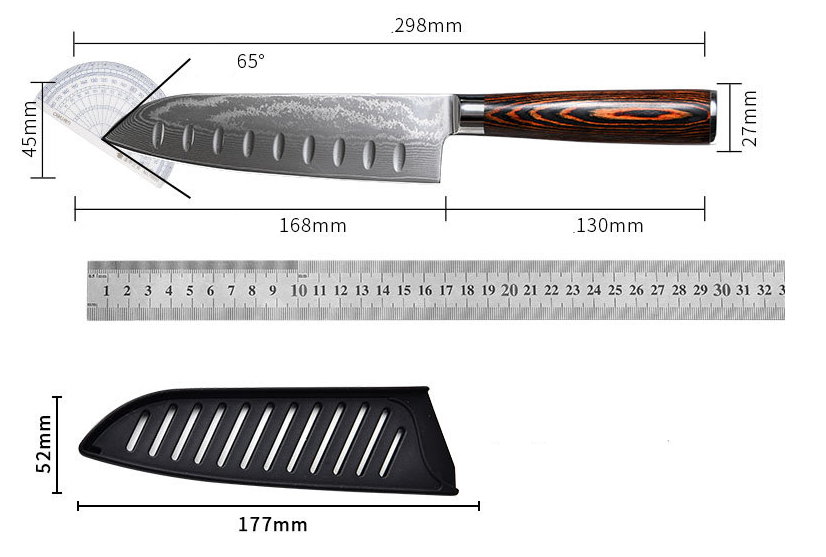 Title 2, Foreign Trade Damascus Steel Chef Knife