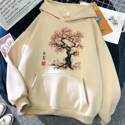 Peach Tree Autumn And Winter Polyester Hooded Sweater Khaki - Shop at LoveMi