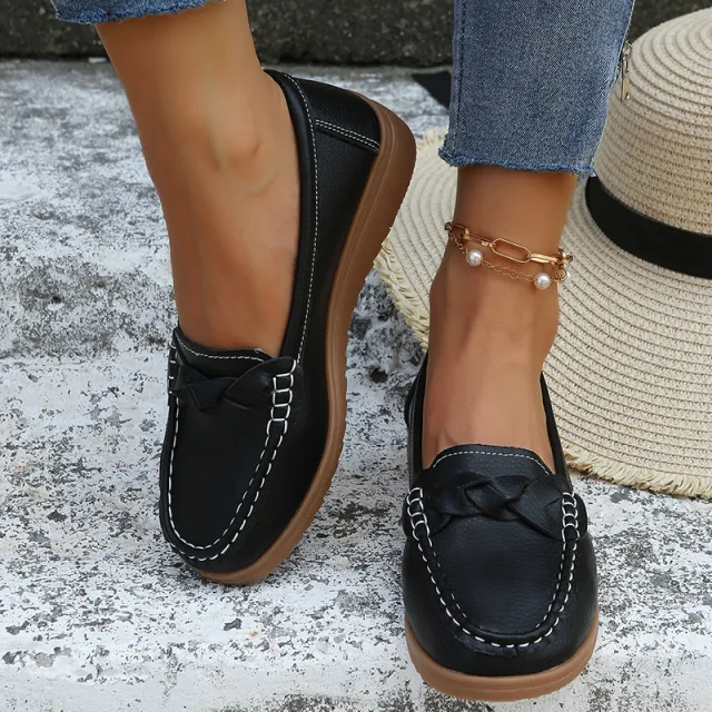 Women Flats Shoes Weave Design Soft Spring Summer Shoes Black - Shop at LoveMi