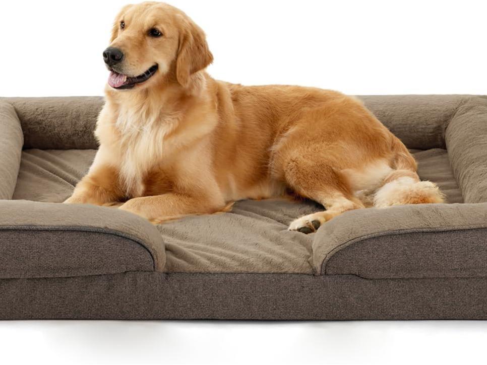 Large Dog Orthopedic Dog Sofa Supportive Foam Pet Mattress Washable And Removable Cover Egg Cell Foam Waterproof Lining Multiple Colors And Sizes Available