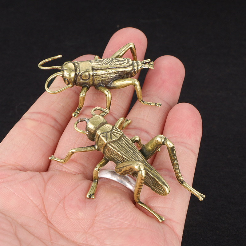 Title 3, Solid Pure Copper Cricket Ornaments Tea Crafts