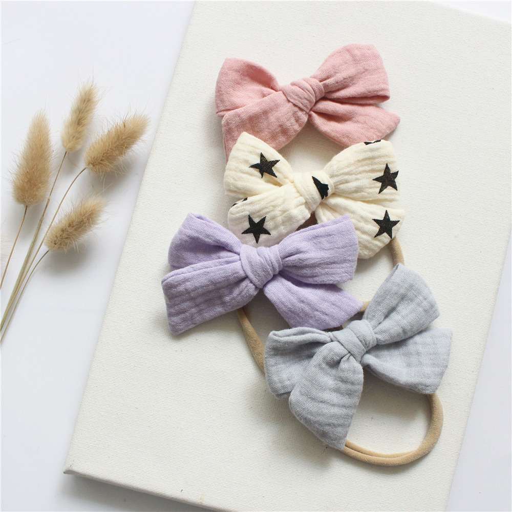 Title 9, Baby Cotton Gauze Butterfly Tie Stirnband-Set, ...