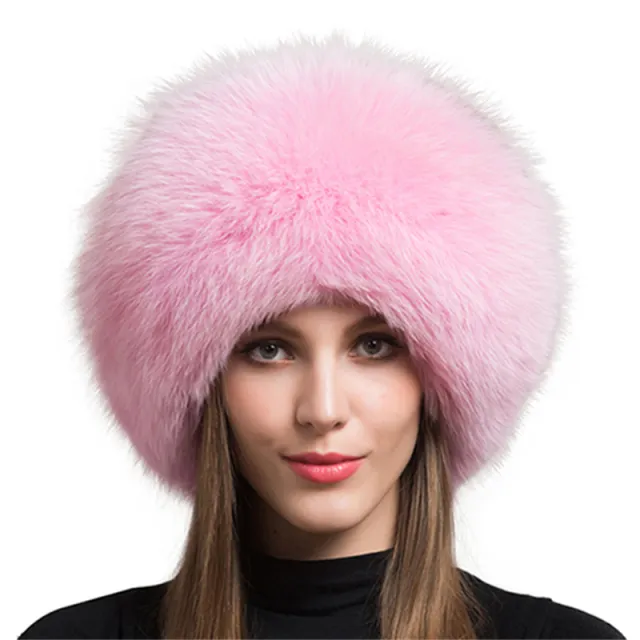 Fox Fur Hat Female Ear Protection Pink - Shop at LoveMi