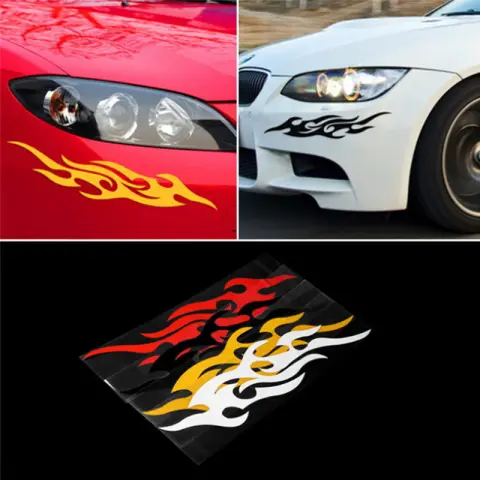 Automobile Sticker Bumper Stickers Paper Modified Flame Rearview Mirror