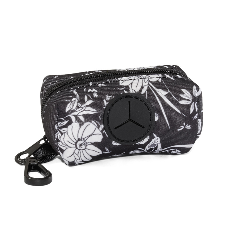 Black and white flower bag