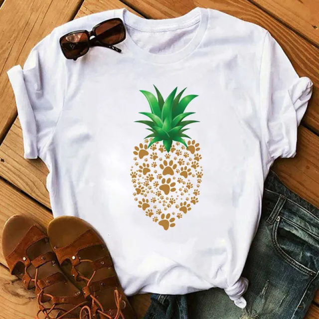 Love Dog Paw Print Short sleeved T shirt - Shop at LoveMi
