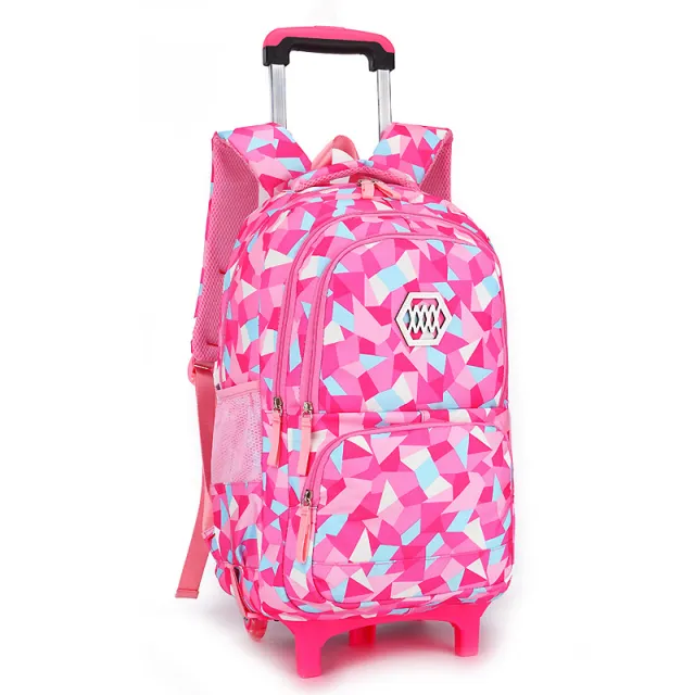 Primary School Girl With Trolley Bag Rose - Shop at LoveMi