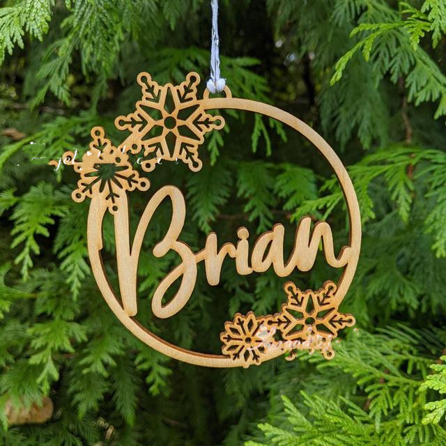 Customized year christmas ornaments gift name tag (1 style)