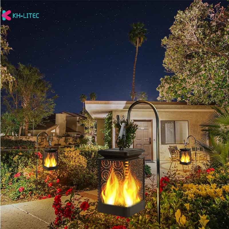 Solar Hanging Flame Torch Lights Flickering Light Waterproof Garden Decoration Outdoor Lawn Path Yard Patio Floor Lamps — foto 6