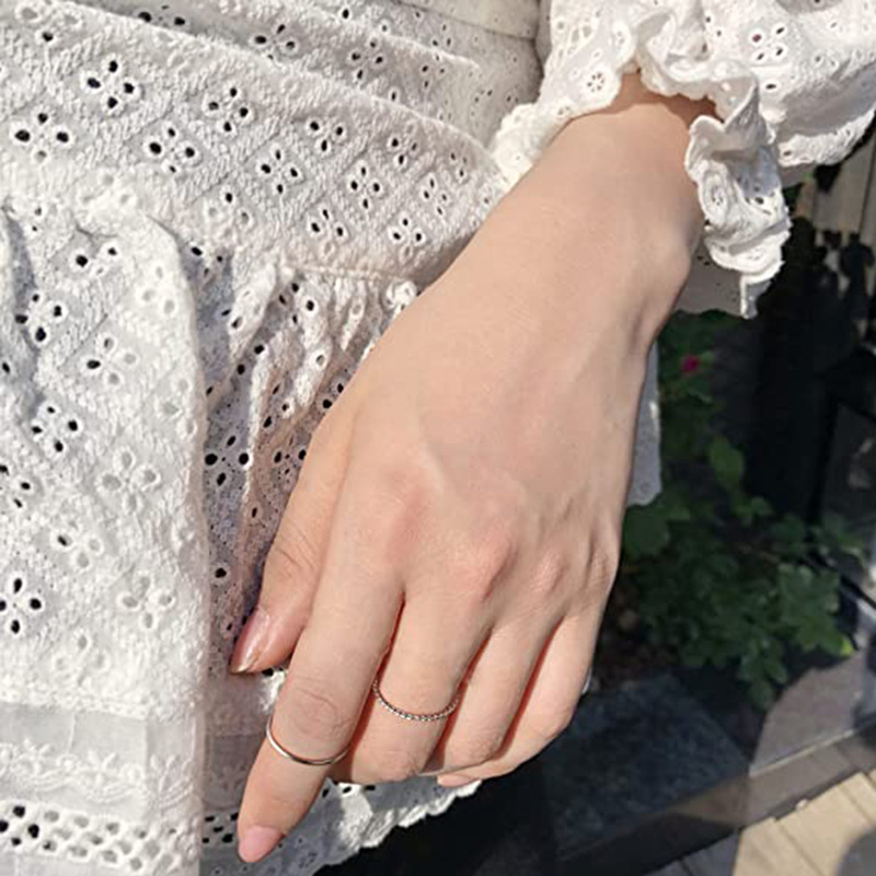 Double-strand Spiral Titanium Steel Twist Ring