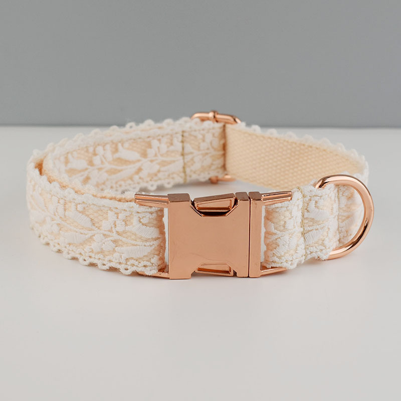 Dog rope rose gold buckle