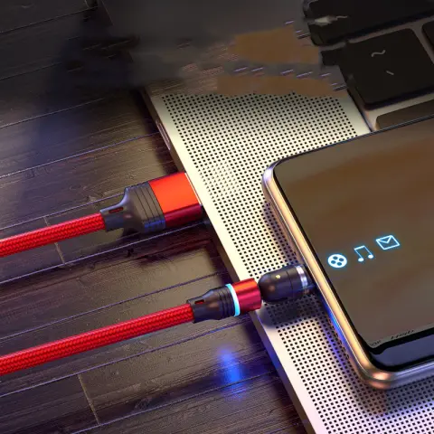 540 Degree Rotating Magnetic Suction Charging Line for Android