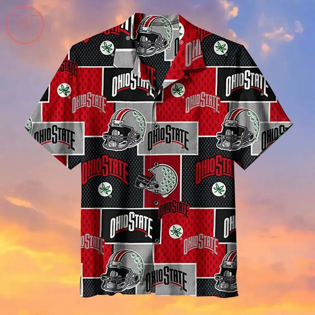 Hawaiian Printed Short Sleeve Shirt European Size Men's Shirt