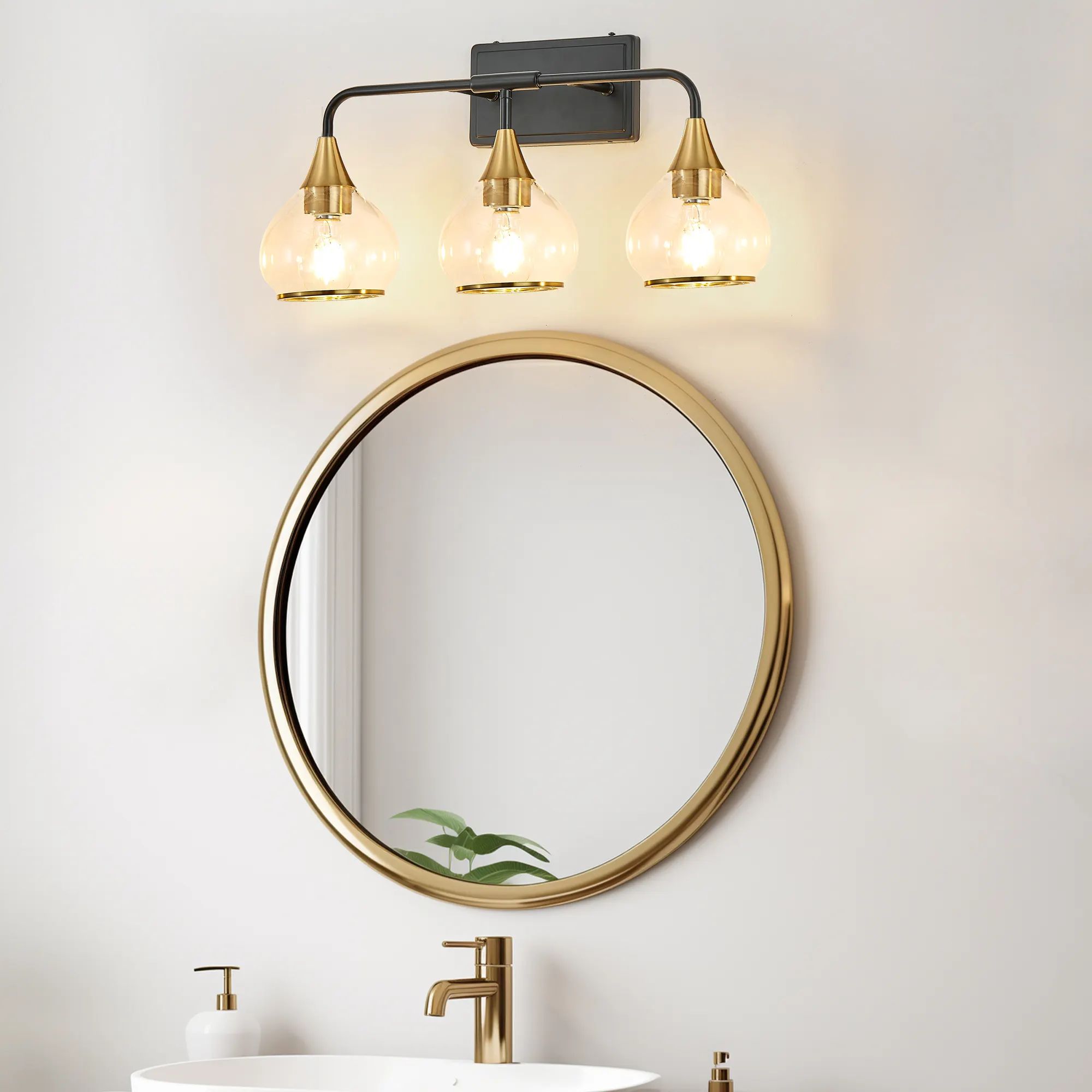 23in Modern 3-Light Vanity Wall Sconce