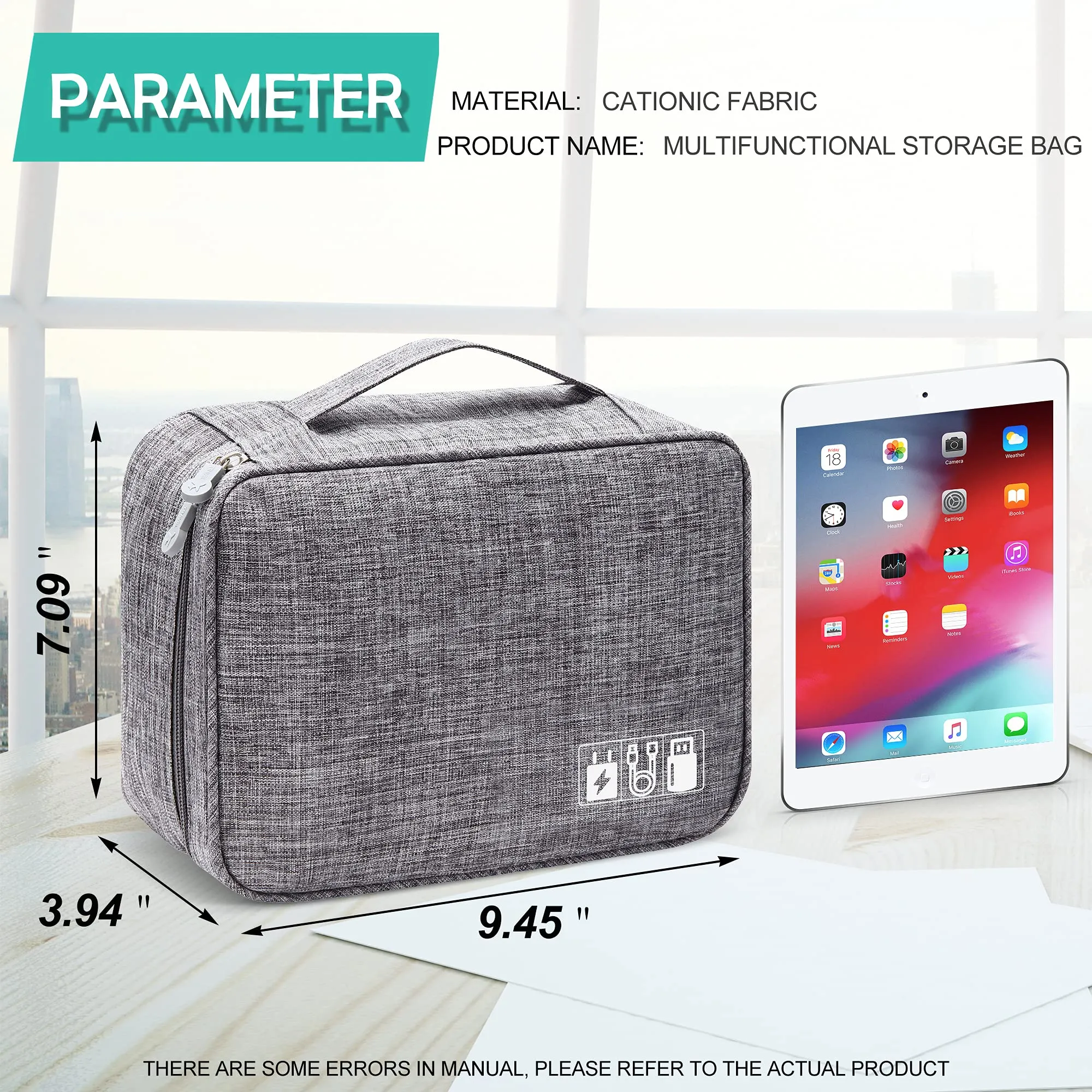 Electronics Organizer Travel Cable Organizer Bag Waterproof Portable Digital Storage Bag Electronic Accessories Case Cable Charger Organizer Case – image 8
