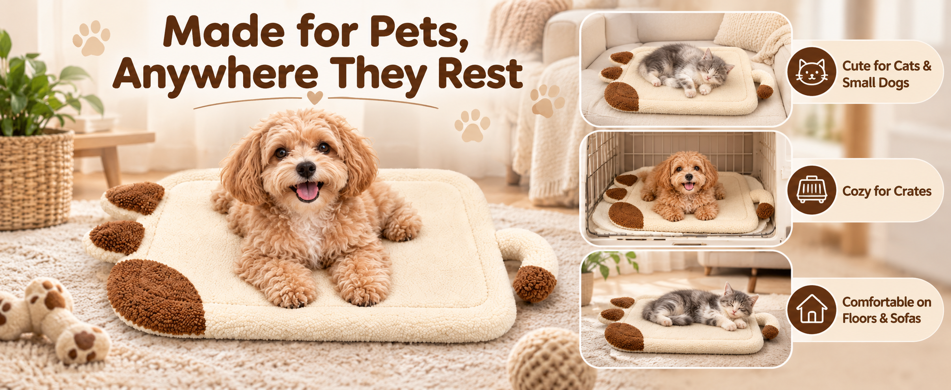 Thickened Lamb-Fleece Pet Mat  Washable  Chew-Resistant  And Anti-Slip Dog Bed  Durable   Scratch-Resistant  And Wear-Resistant Pet Cushion detail photo 6