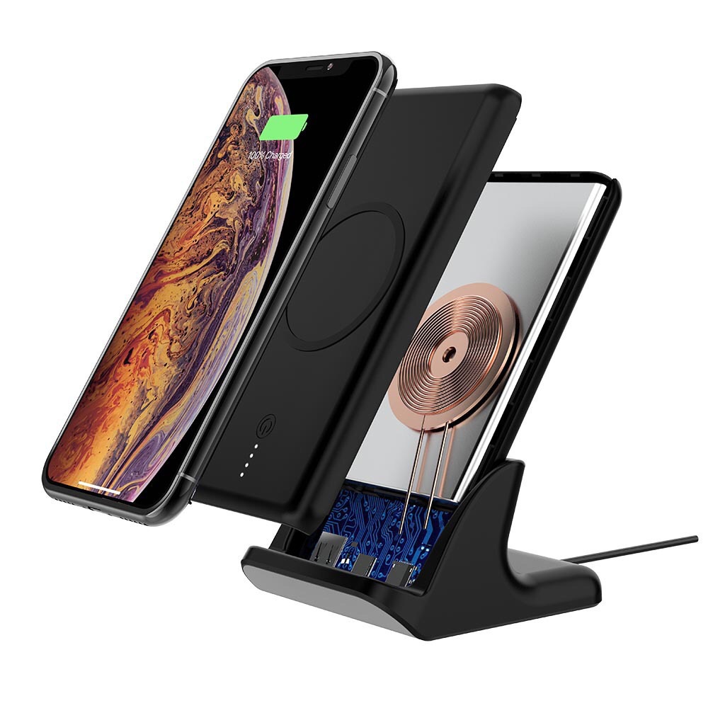 Ultra-thin Fashion Mobile Power Wireless Charging Large-capacity Power - Image 2