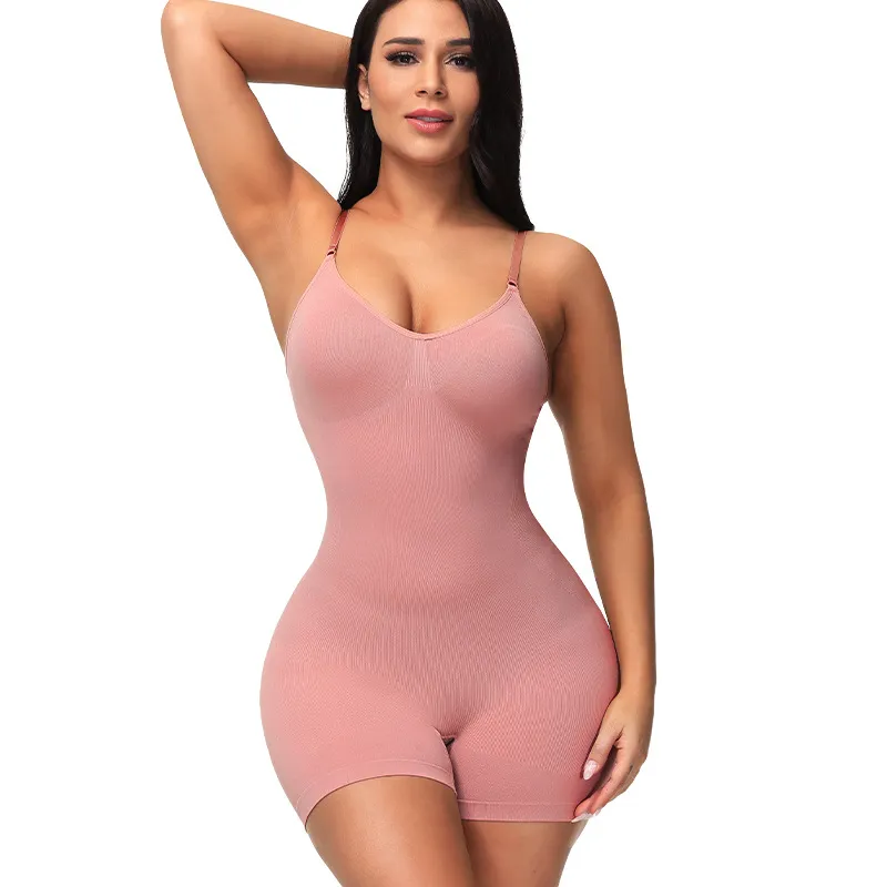 Ladies Stretch Sculpting High Stretch Body Shaper - Bean Paste