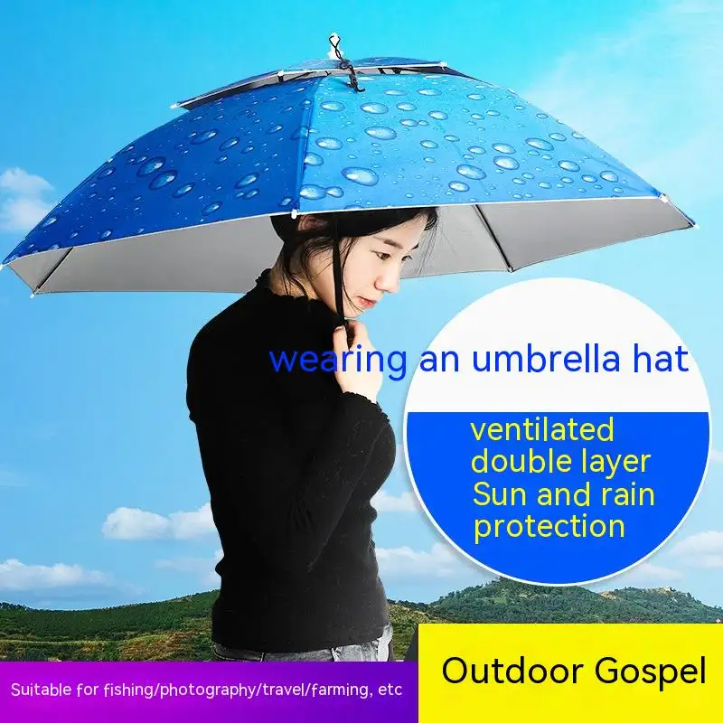 Headworn Double Layer Windproof And Rainproof Fishing