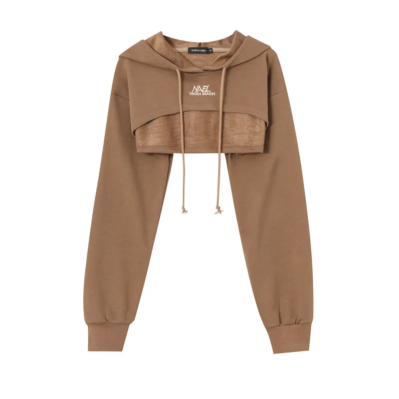 Sweater Blouse Girls Sweet Cool Fashion - Brown