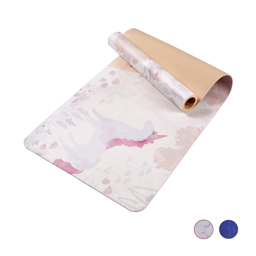 Yoga Mat, Exercise Yoga Mat Print With Non-Slip Design, Professional TPE Exericise Mat, 72 X 24 Multi-Purpose Workout Mat For Women, Pilates Fitness And Floor Exercises