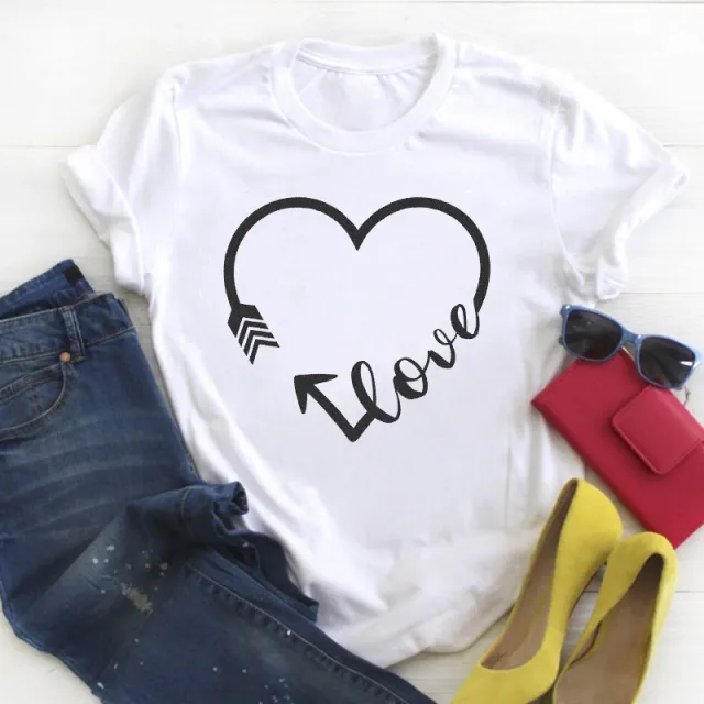 Personalized English Letters Couple Men's And Women's T shirts 11 Style S - Shop at LoveMi