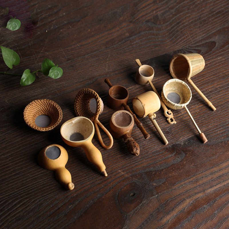 Japanese Tea Ceremony Bamboo Woven Tea Strainer Creative Filter Spare Parts