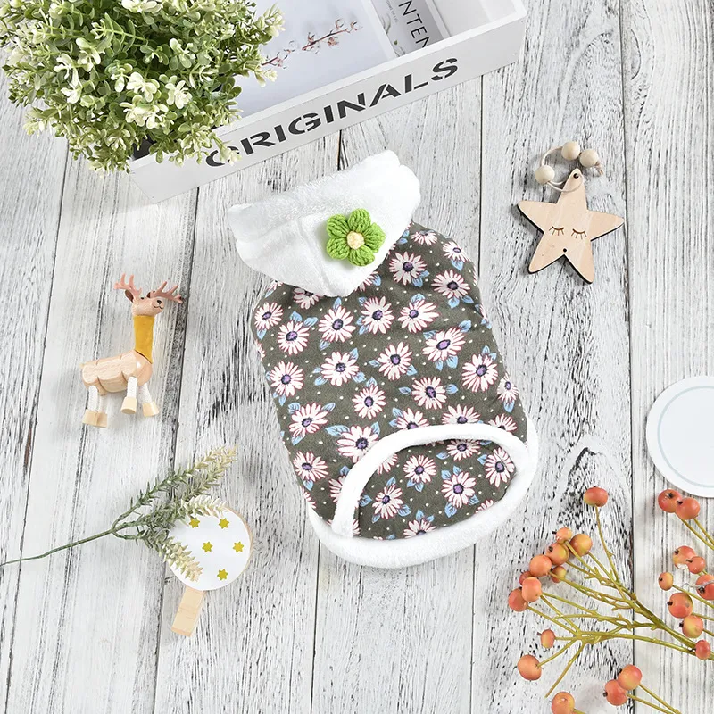 Daisy Coat Dog Clothes Two-legged Clothing - Green