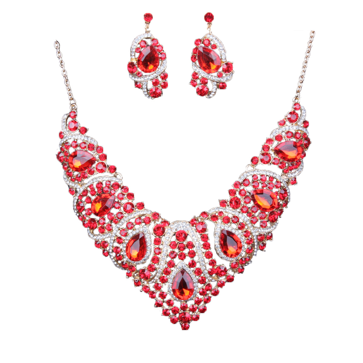Colorful Bridal Necklace And Earring Set — foto 5