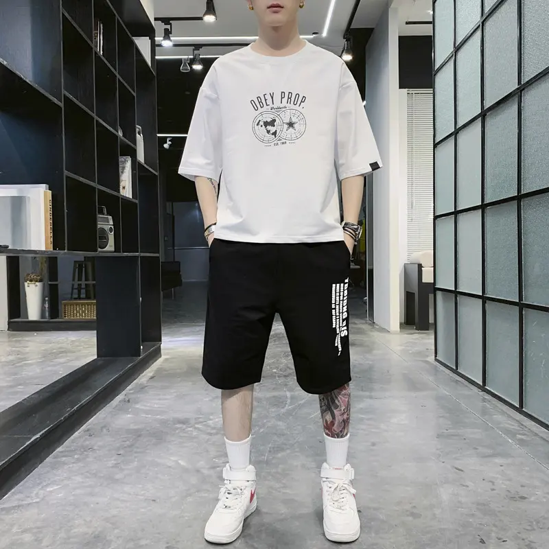 Summer Sportswear Men's T-shirt Suit