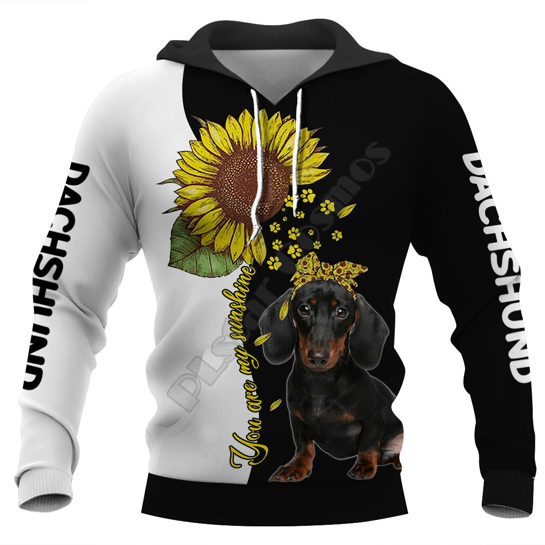 New 3D Digital Cute Dog Print Men's Hoodie