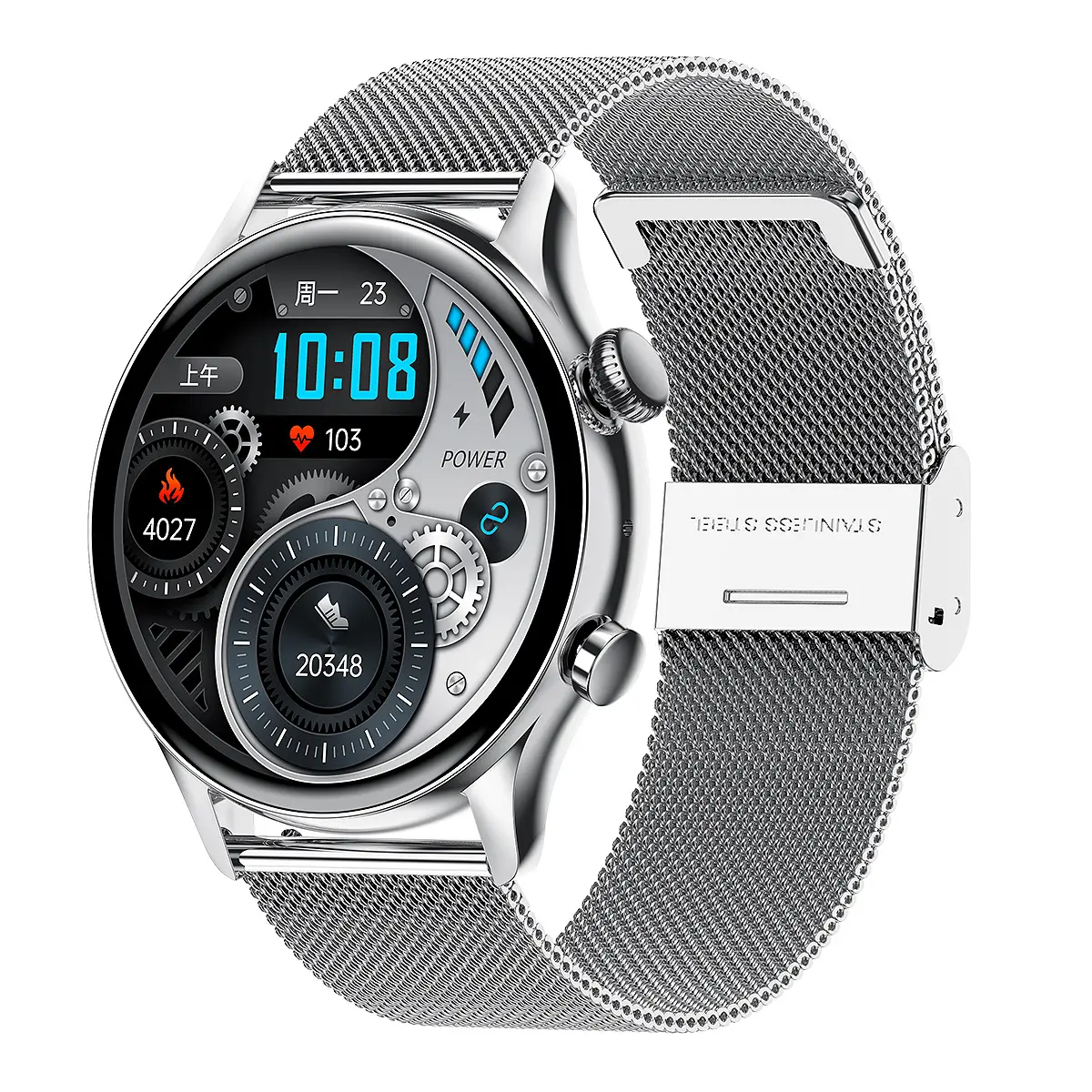 Round Dial True Waterproof NFC Screen Heart