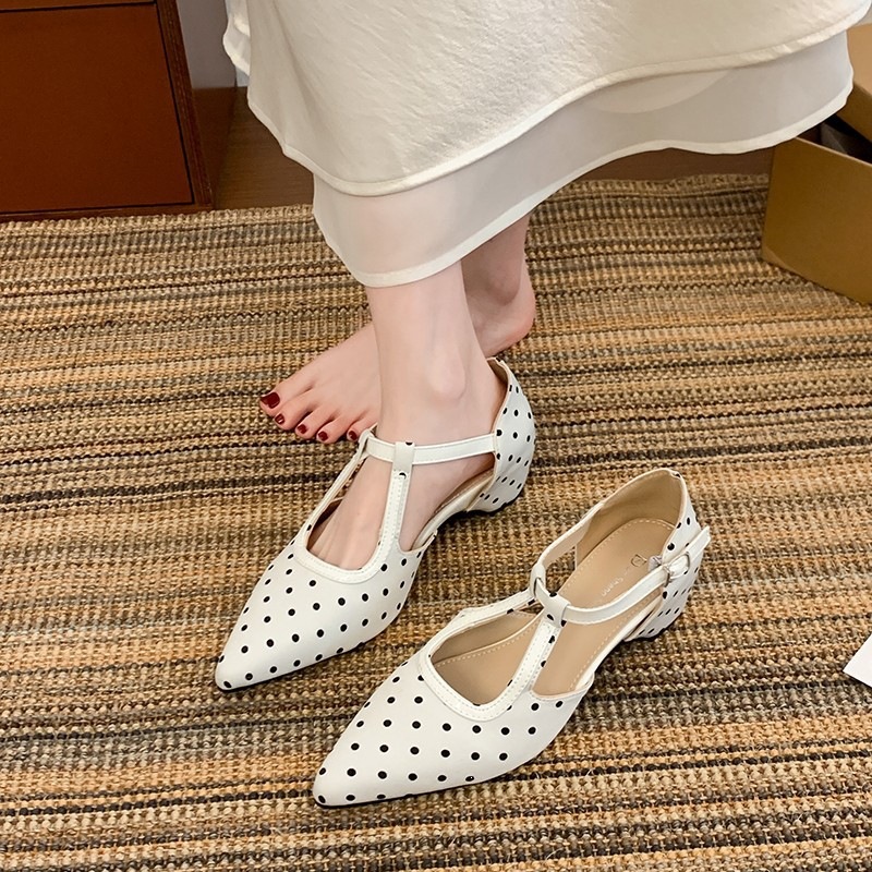 Polka Dot Mary Jane Sandals
