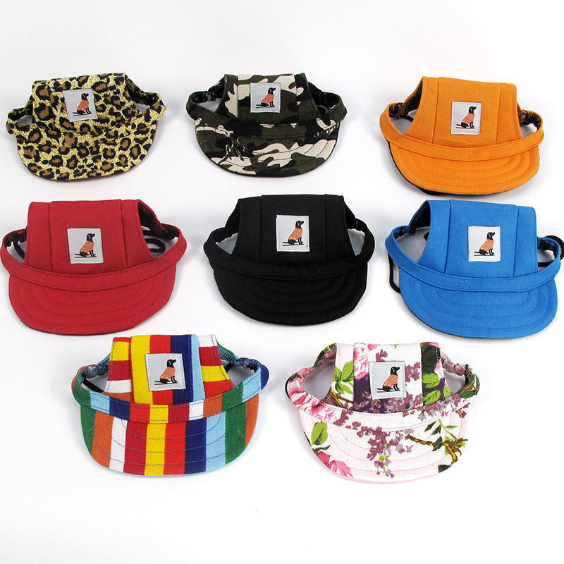 Pet Spring And Summer Travel Dogs Cats Sun Hat Poodle Schnauzer Leaky Ears Baseball Cap