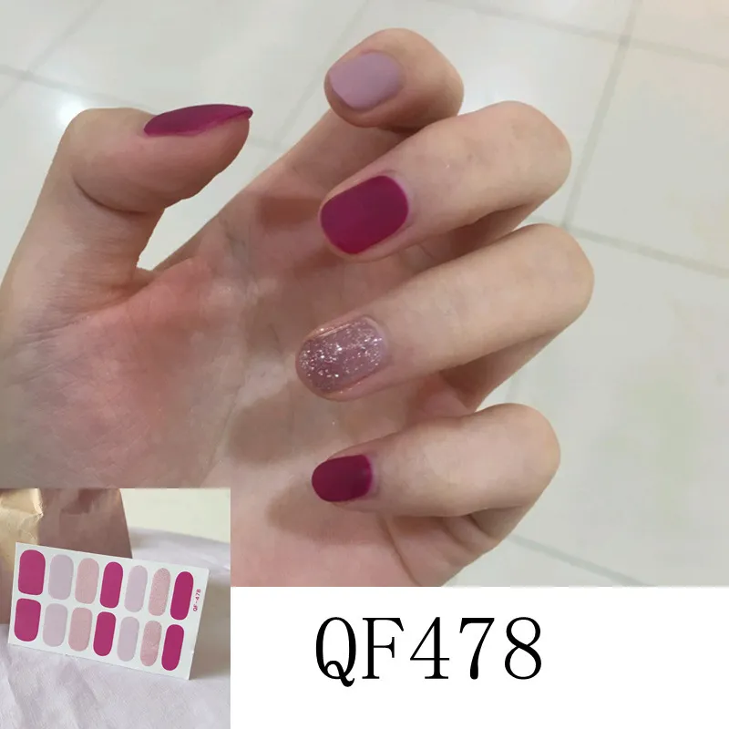 Nail Sticker 3D Diamond Nail 14 Stickers Waterproof Nail Sticker Full Sticker For Pregnant Women - 16Style