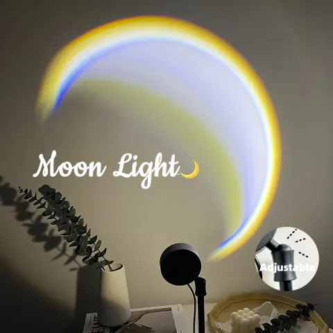 INS USB Moon Lamp LED Rainbow Neon Night Sunset
