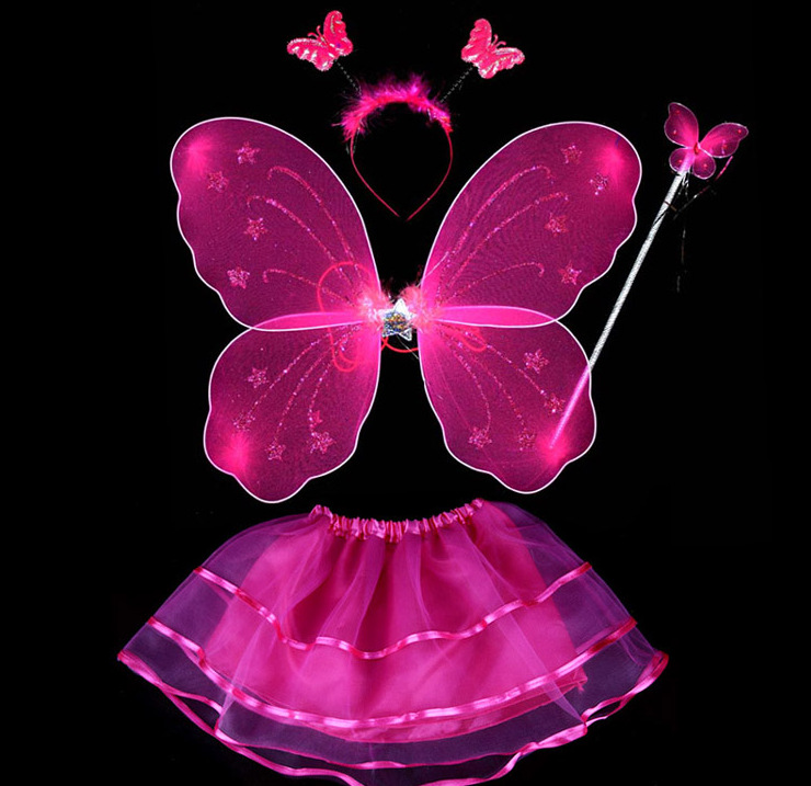 Four-piece Butterfly Wings Set, Angel Wings Children's Day Performance Props