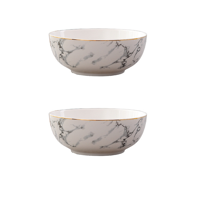 Title 3, Gold rim marbled bowl set