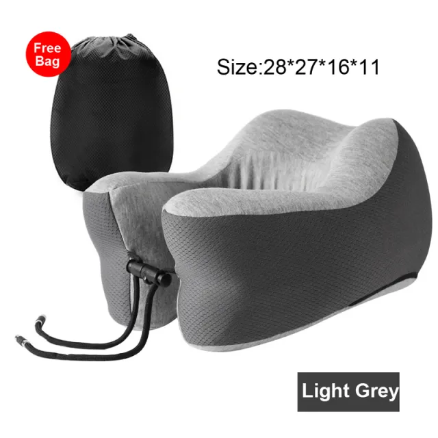 Travel Slow Rebound Memory Foam U shaped Lunch Break Pillow Dark Grey - Shop at LoveMi