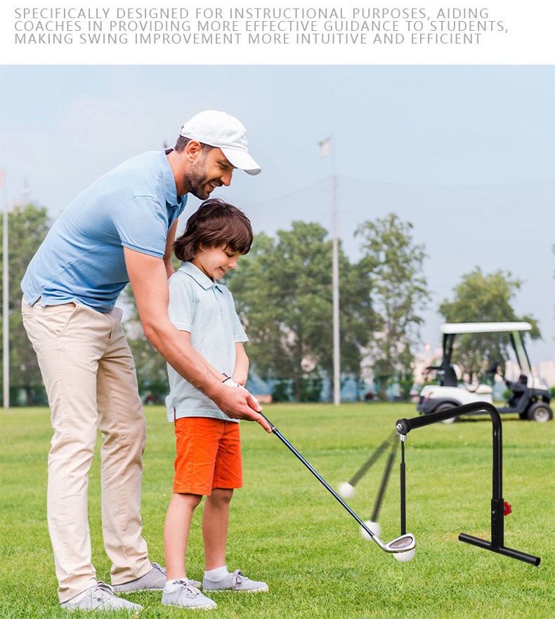Golf Swing Trainer Aid Practice Groover Hitting Training Adjustable — image 2