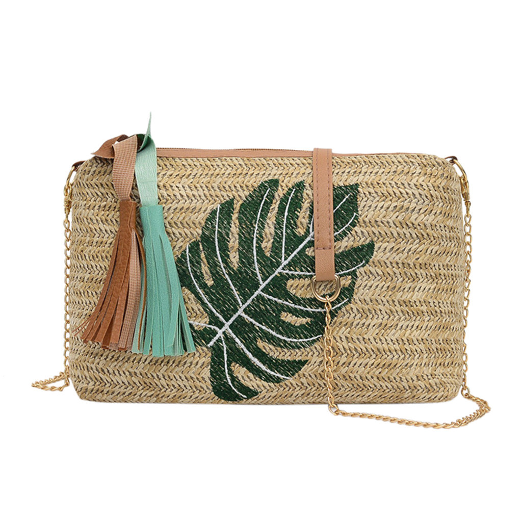 Title 1, Sac de plage femme en paille avec pompons, lac...